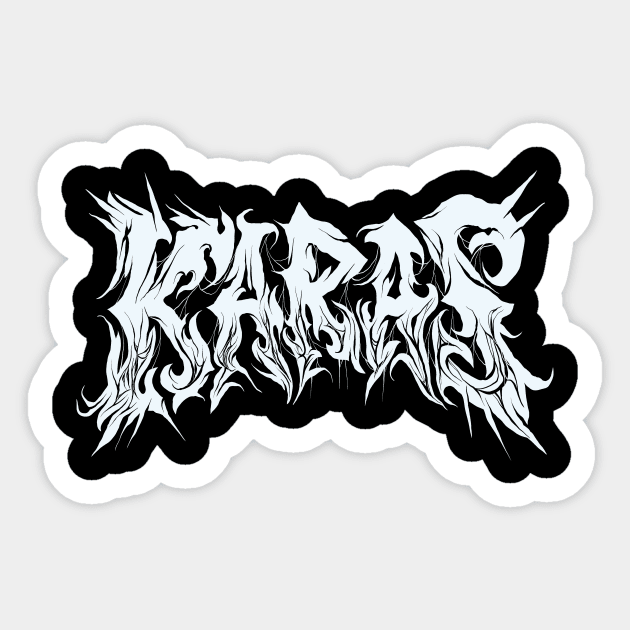 Karas font typography logo artwork Sticker by Crustasix